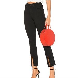 Mother Black The Insider Slit Ankle Fray Jeans in Not Guilty Wash Size 25